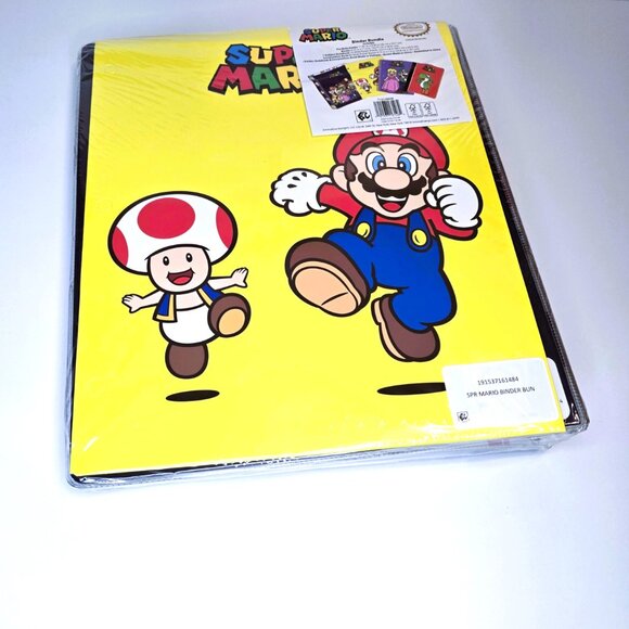 SUPER MARIO BINDER BUNDLE ~ New/Sealed ~ Includes (4) Items!!* Back to School! - Picture 3 of 4
